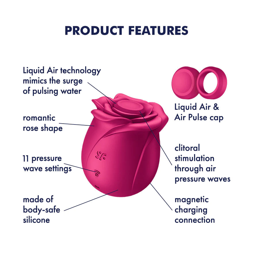 Satisfyer Blossom flower-shaped air-pulse clitoral stimulator — view 3