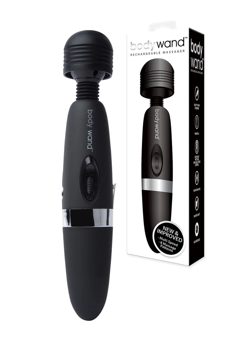 Bodywand cordless rechargeable wand massager with silicone head — view 2