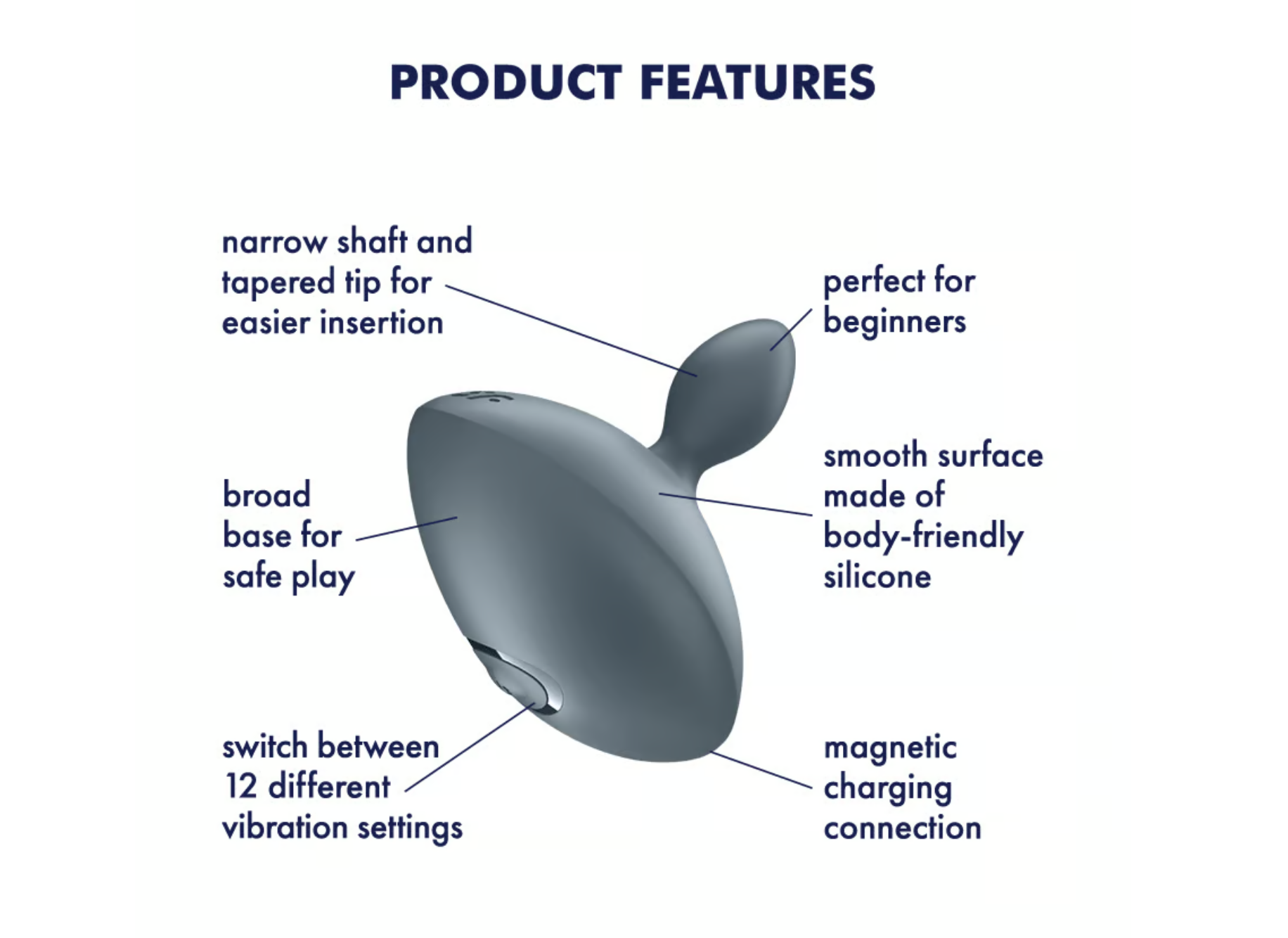 Satisfyer Absolute Beginners 4 small silicone butt plug — view 2