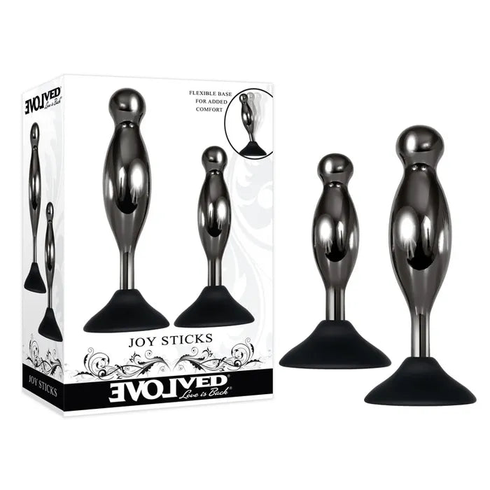 Evolved Joy Sticks two-piece silicone suction plug set