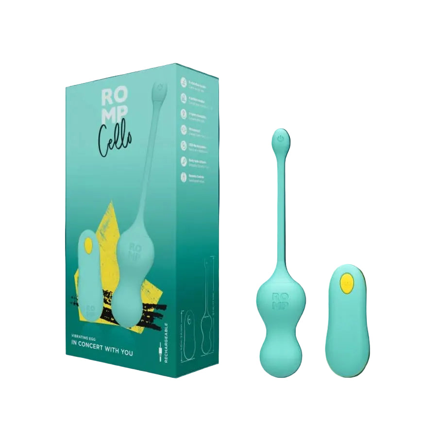 ROMP Cello remote-control G-spot egg vibrator in soft silicone