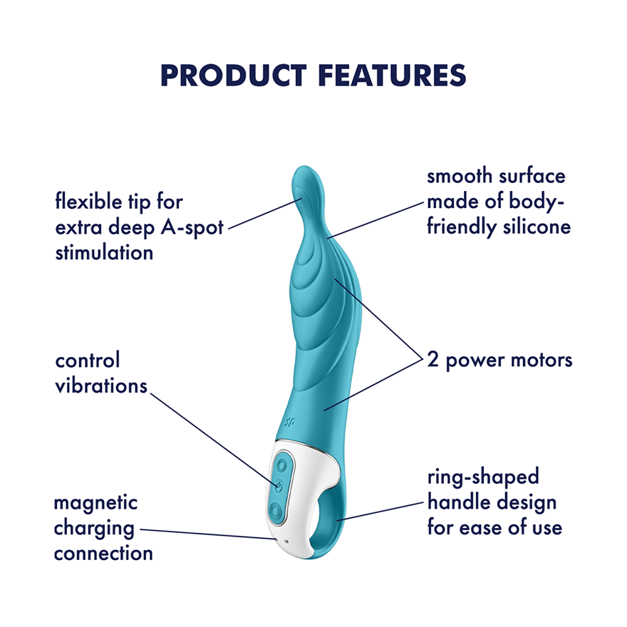 Satisfyer A-Mazing 2 textured A-spot vibrator in body-safe silicone — view 2