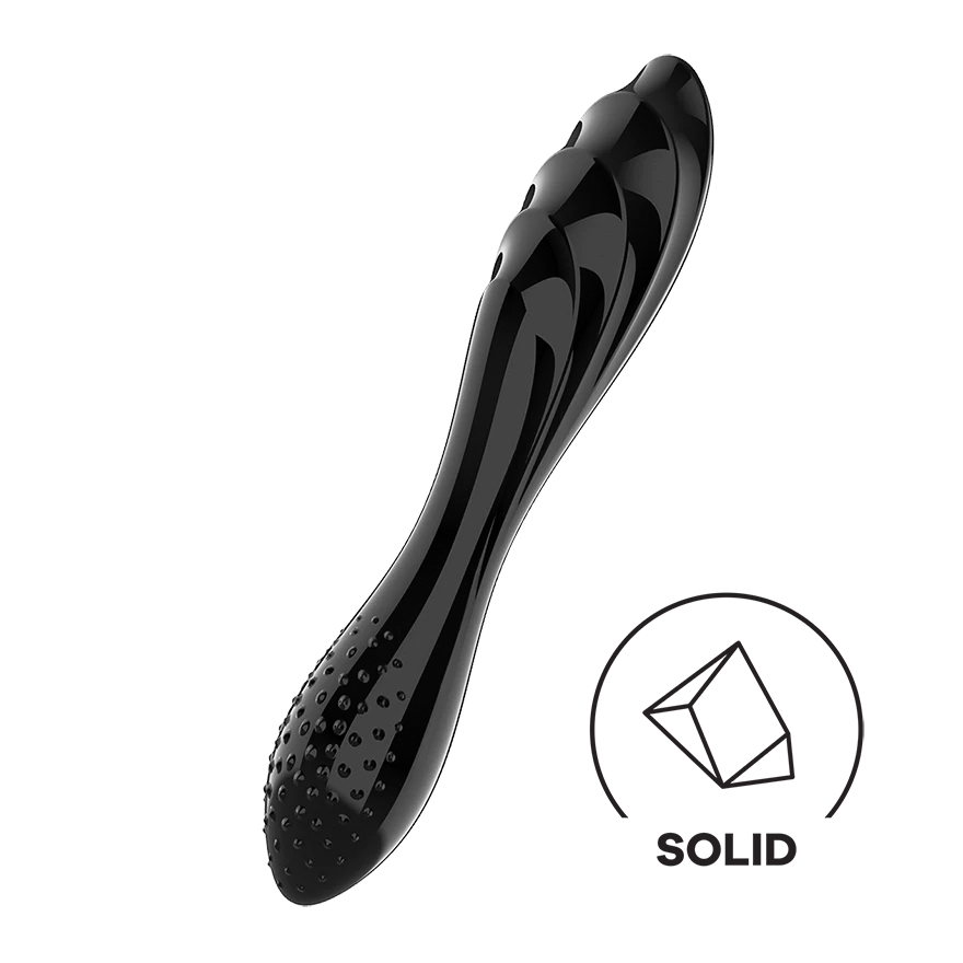 Satisfyer Dazzling Crystal 1 textured glass dildo