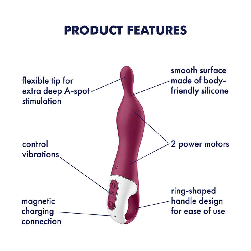Satisfyer A-Mazing 1 curved A-spot vibrator in body-safe silicone — view 2