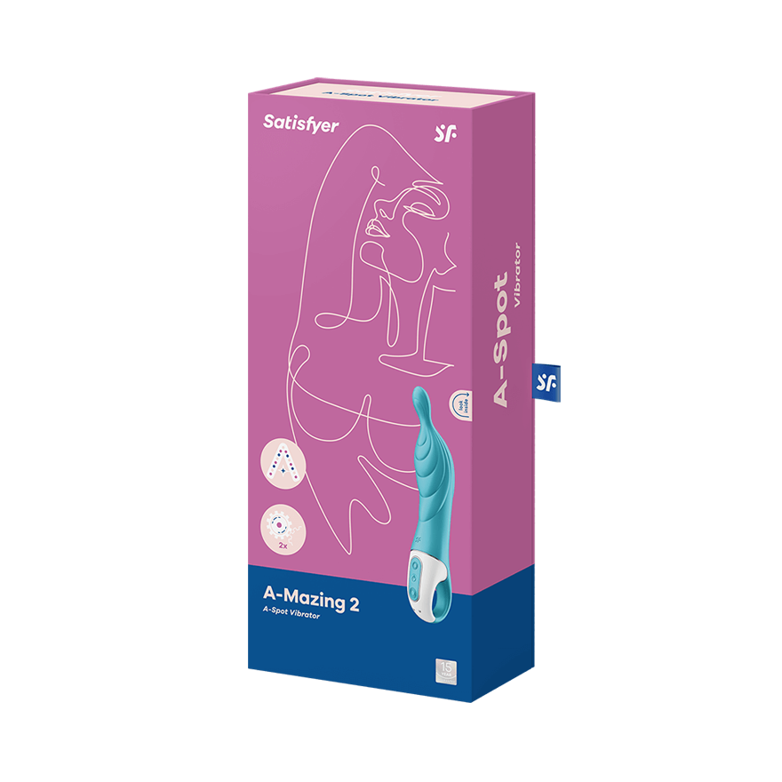 Satisfyer A-Mazing 2 textured A-spot vibrator in body-safe silicone — view 3