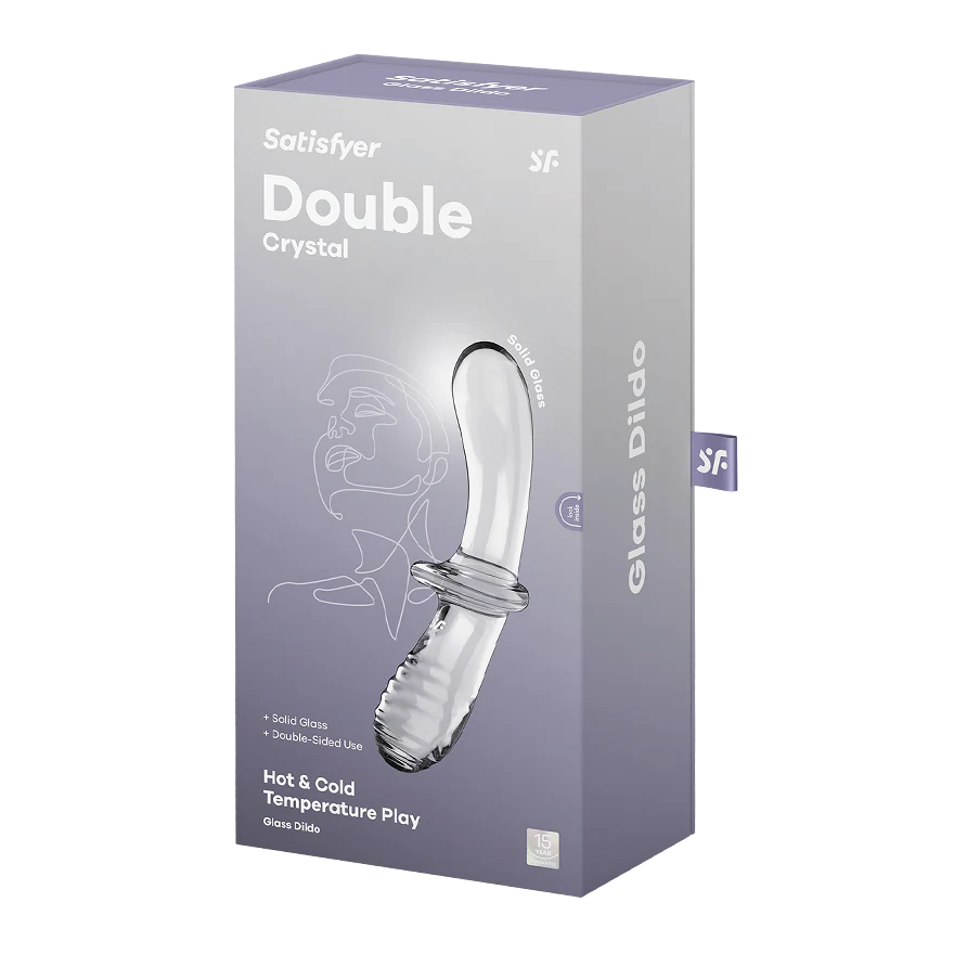 Satisfyer Double Crystal double-ended borosilicate glass dildo — view 5