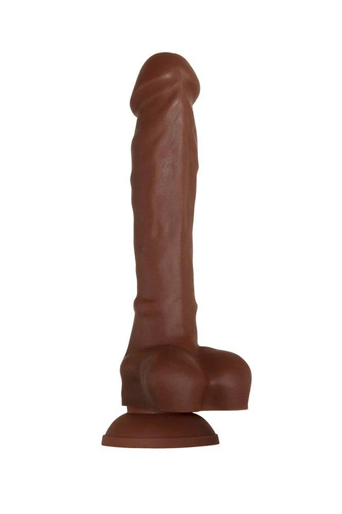 Real Supple Poseable Silicone Dildo 8.25" (dark)