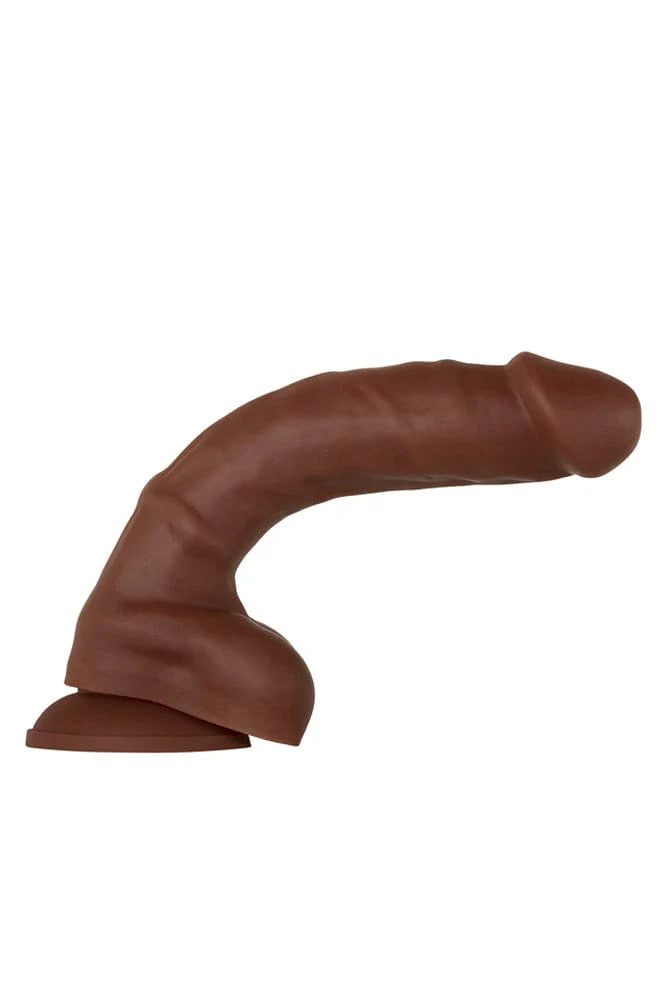Real Supple Poseable Silicone Dildo 8.25" (dark) — view 2