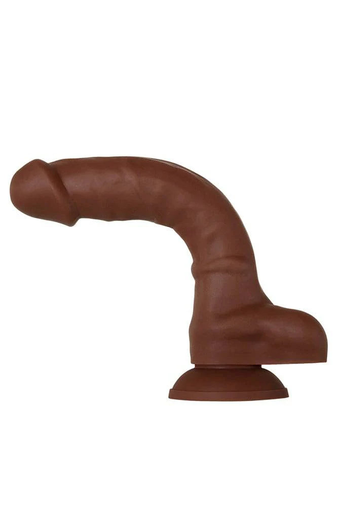 Real Supple Poseable Silicone Dildo 8.25" (dark) — view 3